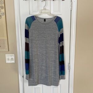 Colorful Striped Tunic Long Sleeve Top